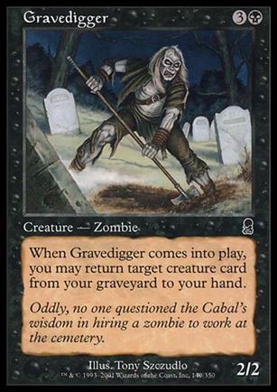 Magic the Gathering: Odyssey (Base Set) card 140 Gravedigger