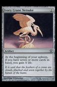 Magic the Gathering: Saviors of Kamigawa (Base Set) card 155 Ivory Crane Netsuke