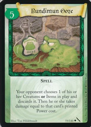 Harry Potter: Chamber of Secrets (Base Set) card 59 Bundimun Ooze