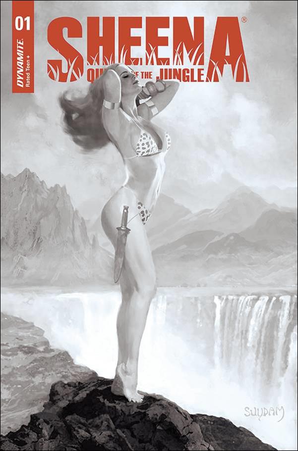 Sheena: Queen of the Jungle (2021) issue 1-N Arthur Suydam 1:40 Black & White Cover