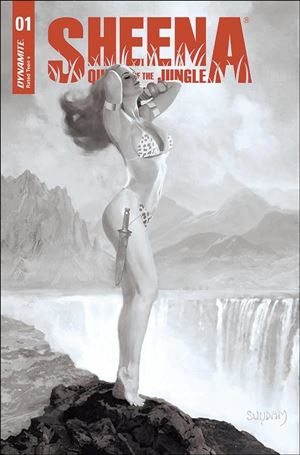 Sheena: Queen of the Jungle (2021) issue 1-N Arthur Suydam 1:40 Black & White Cover