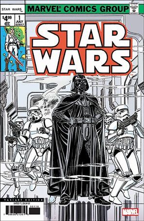 Star Wars (1977) issue 1-L Jerry Ordway 1:25 Facsimile Edition 2025 B&W Cover