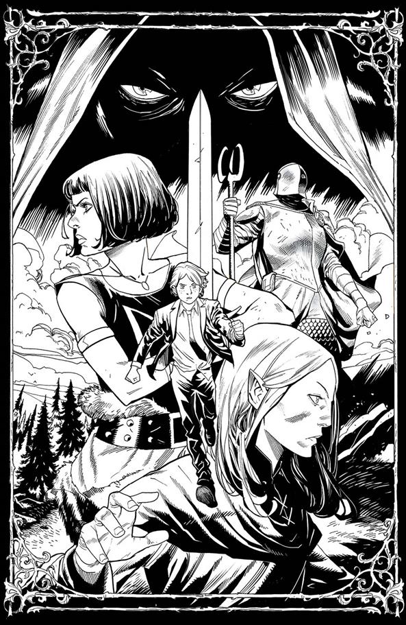 Folklords issue 1-D Dan Mora 1:25 Black and White Cover