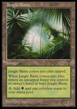 Magic the Gathering: Visions (Base Set) card 164 Jungle Basin