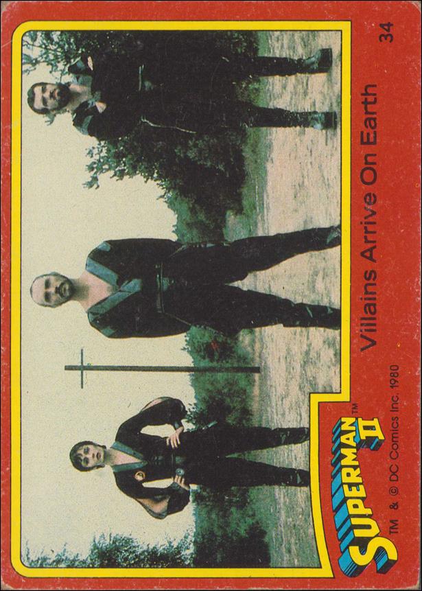 Superman II (Movie) (Base Set) card 34 Villains Arrive On Earth