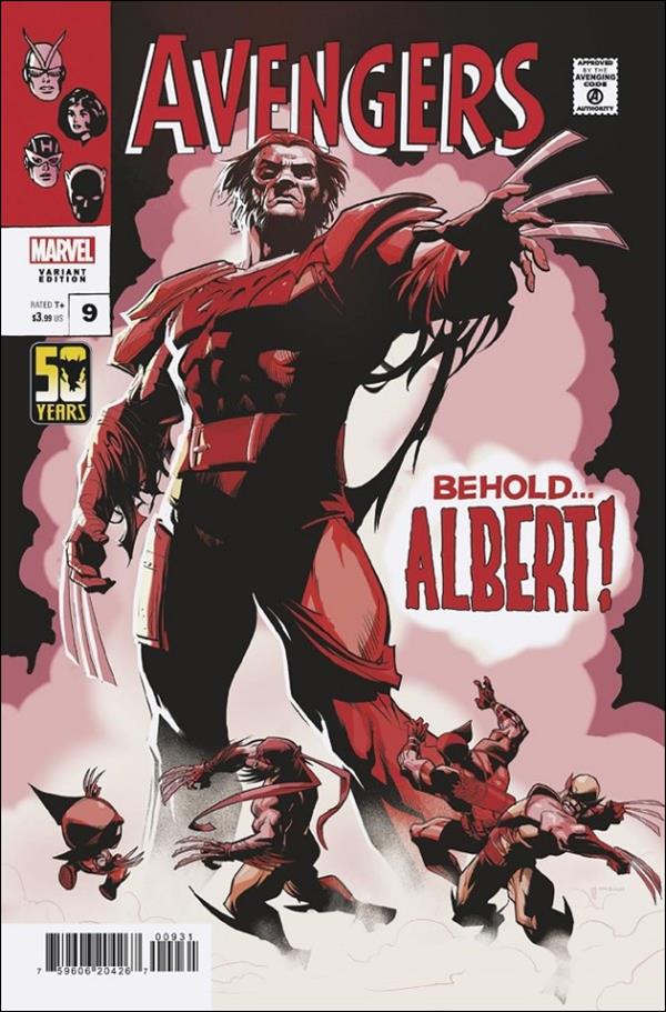 Avengers (2023) issue 9-C Pete Woods Wolverine 50th Anniversary Cover