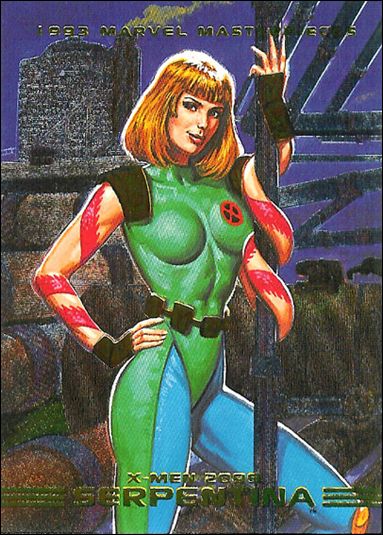 1993 Marvel Masterpieces (X-Men 2099 Dyna-Etch Subset) card S5 Serpentina