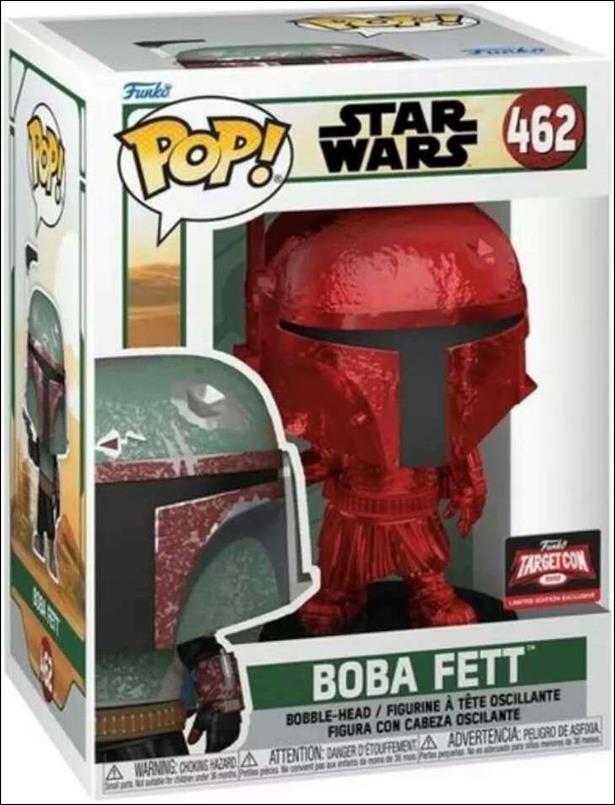 POP! Star Wars figure 462-B Boba Fett (Red Chrome) Target Con