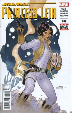 Princess Leia issue 1-ZB DF Dodson Cover (Signed in Silver by M. Waid) 1/40