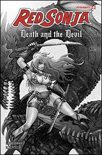 Red Sonja: Death and the Devil issue 1-U Moritat 1:7 B&W Cover
