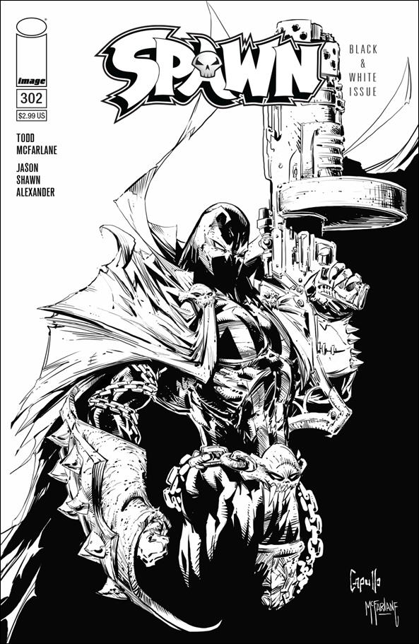Spawn issue 302-C Greg Capullo & Todd McFarlane B&W Cover