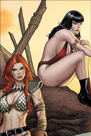 Vampirella / Red Sonja issue 2-K Frank Cho 1:25 Sneak Peek Virgin Cover