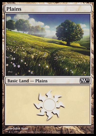 Magic the Gathering: 2011 Core Set (Base Set) card 231 Plains