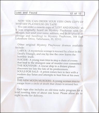 Tune in for Terror (Chase Wrappers Subset) card Lost&Foun12 Lost and Found 12 of 12