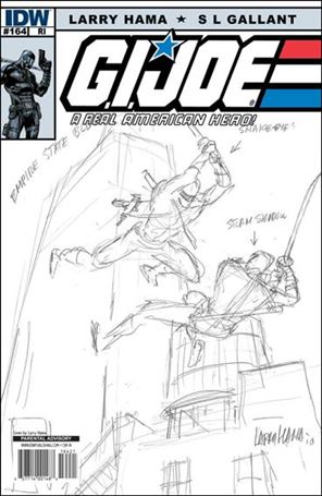 G.I. Joe: A Real American Hero issue 164-C Larry Hama 1:10 Sketch Cover