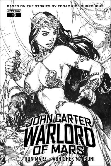 John Carter: Warlord of Mars (2014) issue 3-F Ed Benes 1:20 Black & White Cover
