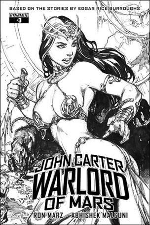 John Carter: Warlord of Mars (2014) issue 3-F Ed Benes 1:20 Black & White Cover