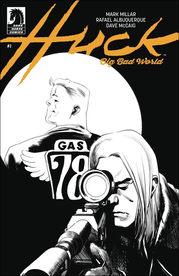 Huck: Big Bad World issue 2-B Rafael Albuquerque B&W Cover