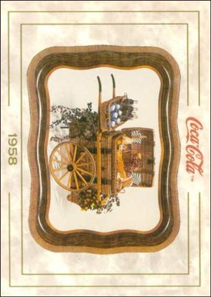 Coca-Cola Collection Series 1 (Base Set) card 67 TV Tray (1958)