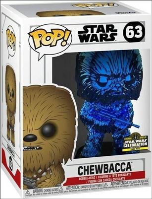 POP! Star Wars figure 63-C Chewbacca (Blue Chrome) Star Wars Cel. 2019 1/2500