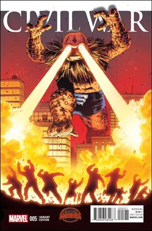 Civil War (2015) issue 5-B John Cassaday 1:10 Kirby Monsters Cover