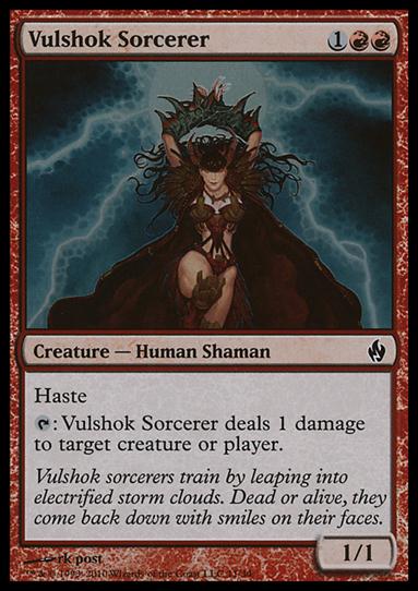 Magic the Gathering: Premium Deck Series: Fire & Lightning (Base Set) card 11 Vulshok Sorcerer