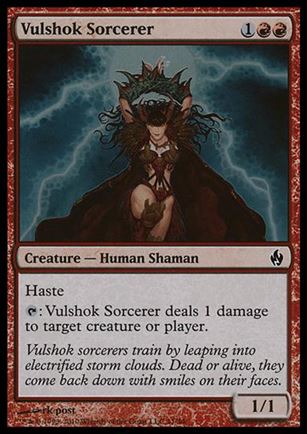 Magic the Gathering: Premium Deck Series: Fire & Lightning (Base Set) card 11 Vulshok Sorcerer
