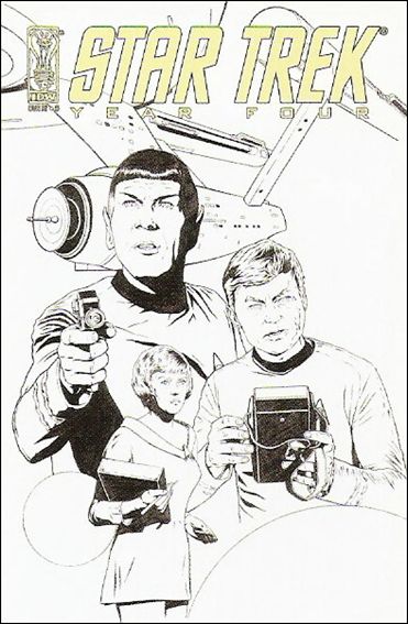 Star Trek: Year Four issue 5-C Joe Corroney Black and White Cover
