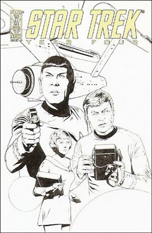 Star Trek: Year Four issue 5-C Joe Corroney Black and White Cover