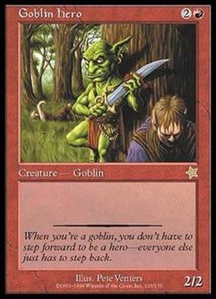 Magic the Gathering: Starter 1999 (Base Set) card 103 Goblin Hero