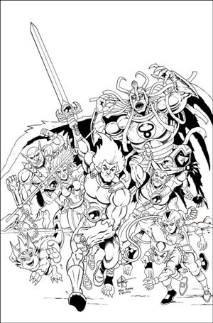 Thundercats (2024) issue 7-ZA Ken Haeser 1:15 B&W Virgin Cardstock Cover