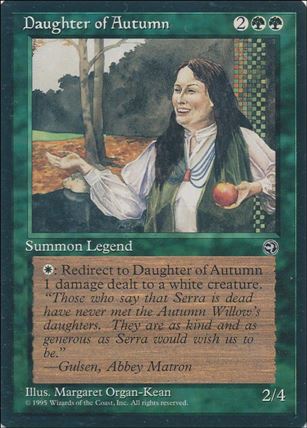 Magic the Gathering: Homelands (Base Set) card 85 Daughter of Autumn