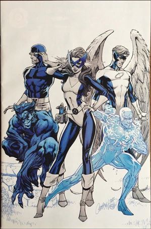 X-Men: Blue issue 1-K J. Scott Campbell Virgin Cover 1/1440