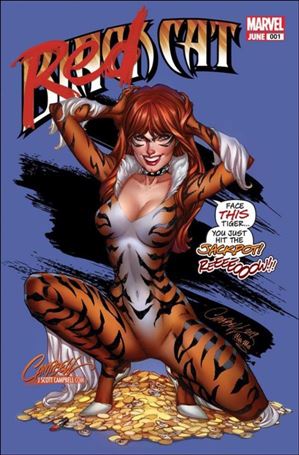 Black Cat (2019) issue 1-TF J. Scott Campbell Store Red Cat Cover 1/2000
