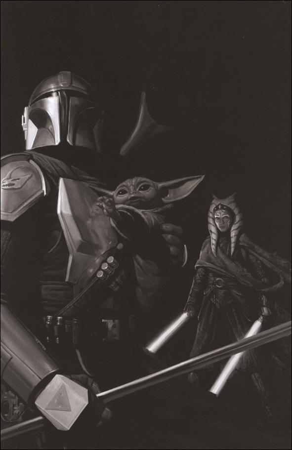 Star Wars: The Mandalorian Season 2 issue 5-Q E.M. Gist Trinity Comics/NYCC B&W Virgin Cvr 1/700