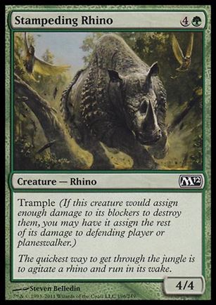 Magic the Gathering: 2012 Core Set (Base Set) card 196 Stampeding Rhino