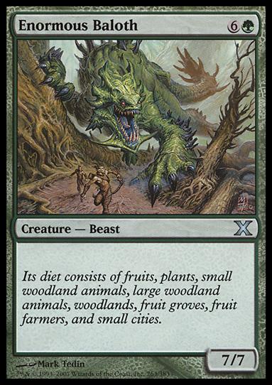 Magic the Gathering: 10th Edition (Base Set) card 263 Enormous Baloth