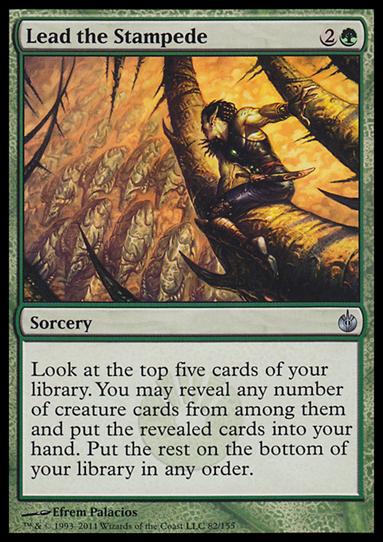 Magic the Gathering: Mirrodin Besieged (Base Set) card 82 Lead the Stampede