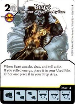 Marvel Dice Masters Age of Ultron  card 108 Beast: Not Your Àverage Pretty Face