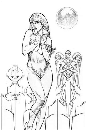 Vampirella: Dark Reflections issue 3-K Joseph Michael Linsner Virgin B&W 1:20 Cover