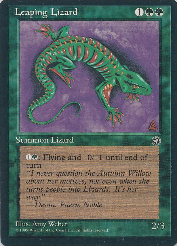 Magic the Gathering: Homelands (Base Set) card 90 Leaping Lizard