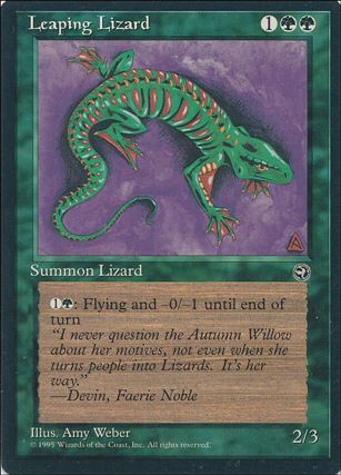 Magic the Gathering: Homelands (Base Set) card 90 Leaping Lizard