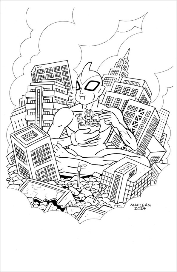Ultramega issue 9-C Andrew MacLean B&W Virgin 1:10 Cover