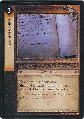 Lord of the Rings: The Fellowship of the Ring (Base Set) card 1 C 196 They Are Coming