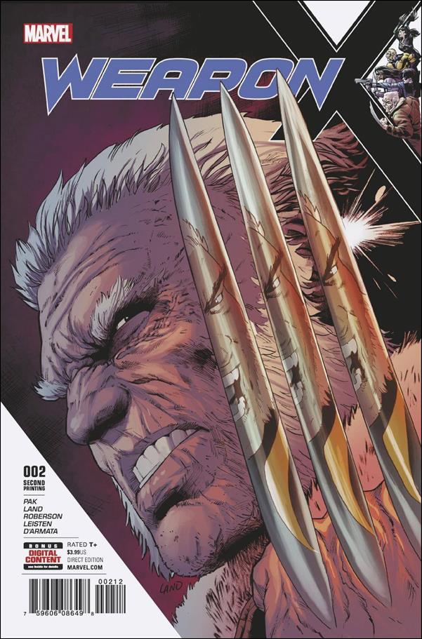 Weapon X (2017) issue 2-C Greg Land (2nd Printing) Cover