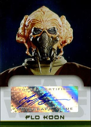Star Wars Evolution Update Edition (Autograph Subset) card 19 Matt Sloan - Plo Koon