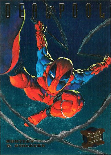 1995 Fleer Ultra X-Men (Hunters & Stalkers Subset) card 3 Deadpool (Rainbow Foil)