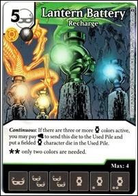 DC Comics Dice Masters War of Light card 86 Lantern Battery: Recharge 