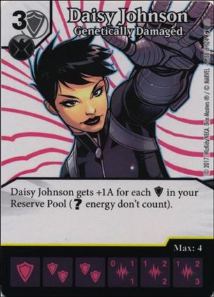 Marvel Dice Masters Guardians of the Galaxy  card 88 Daisy Johnson: Genetically Damaged 