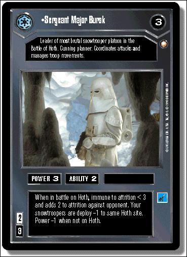 Star Wars: Special Edition Limited (Base Set) card 45 Sergeant Major Bursk